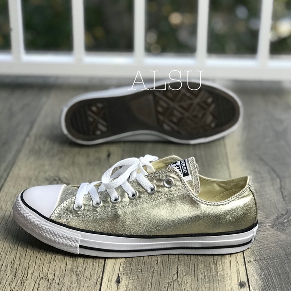 NWT Converse Ctas OX Light Gold WMNS AUTHENTIC - Picture 5 of 7